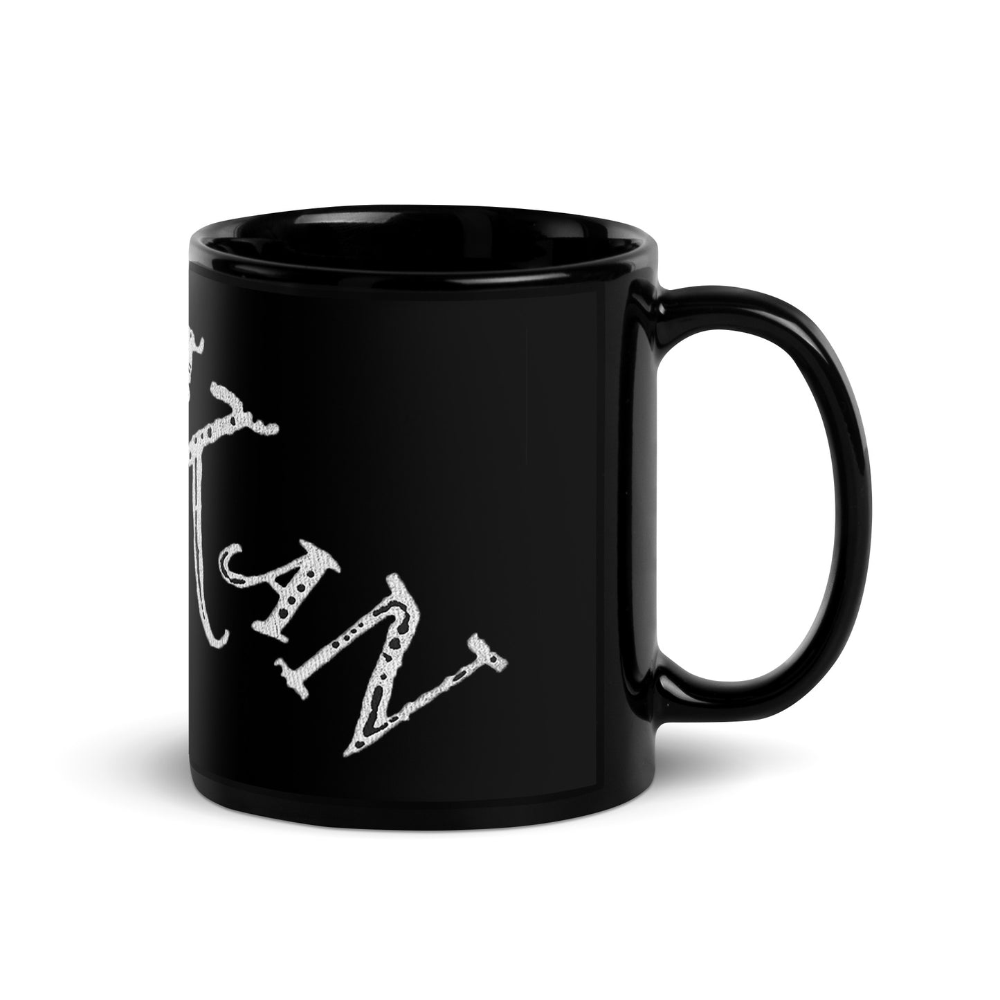 Caneca Kon Kan preta brilhante (logotipo Syntonic)