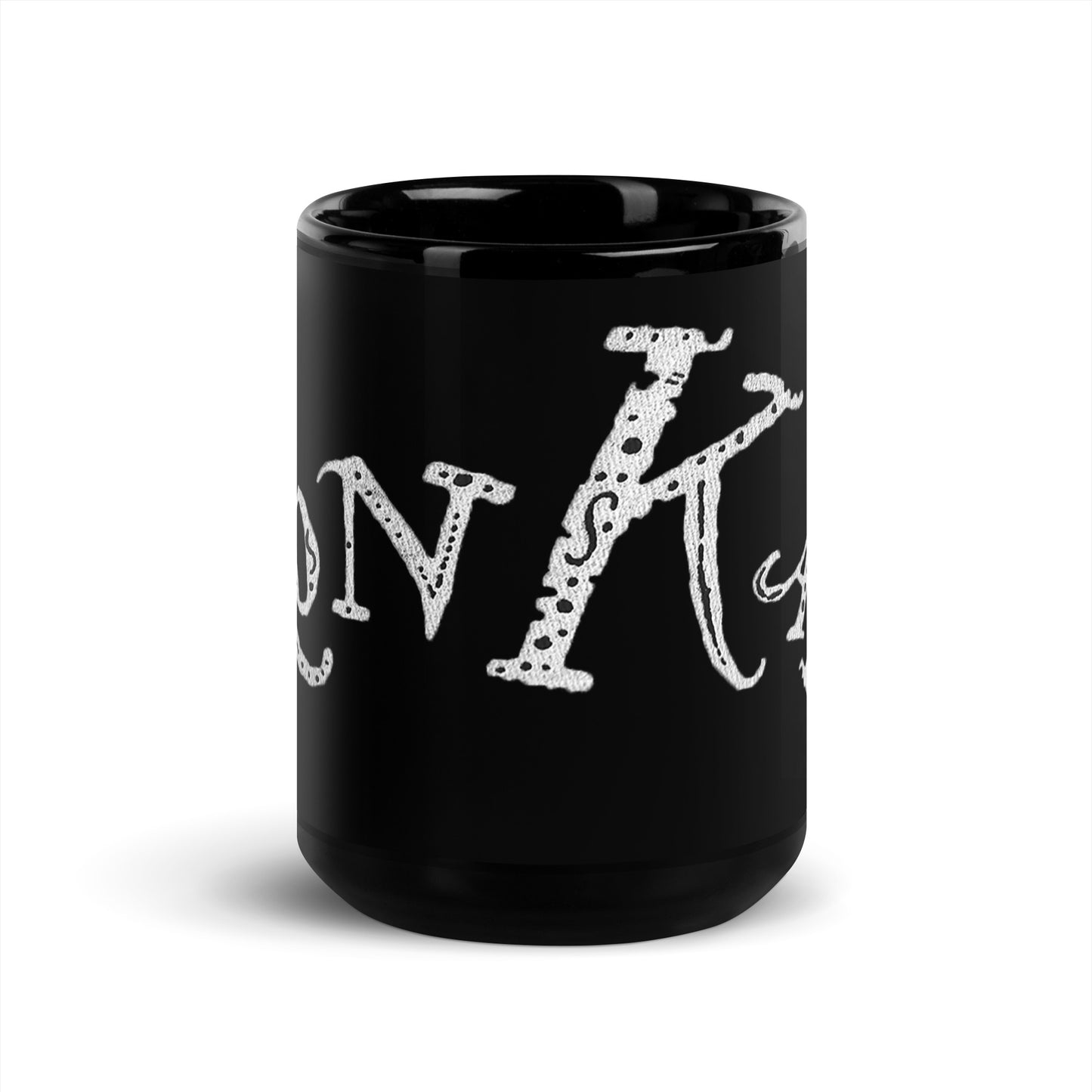 Caneca Kon Kan preta brilhante (logotipo Syntonic)